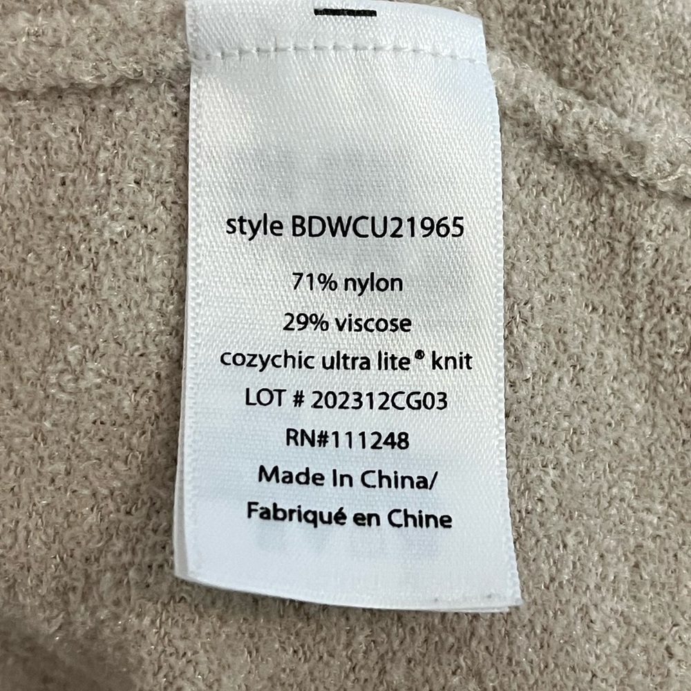 Barefoot Dreams CozyChic Ultra Lite Dream Robe in Driftwood/Grey color; size XS - Picture 9 of 12